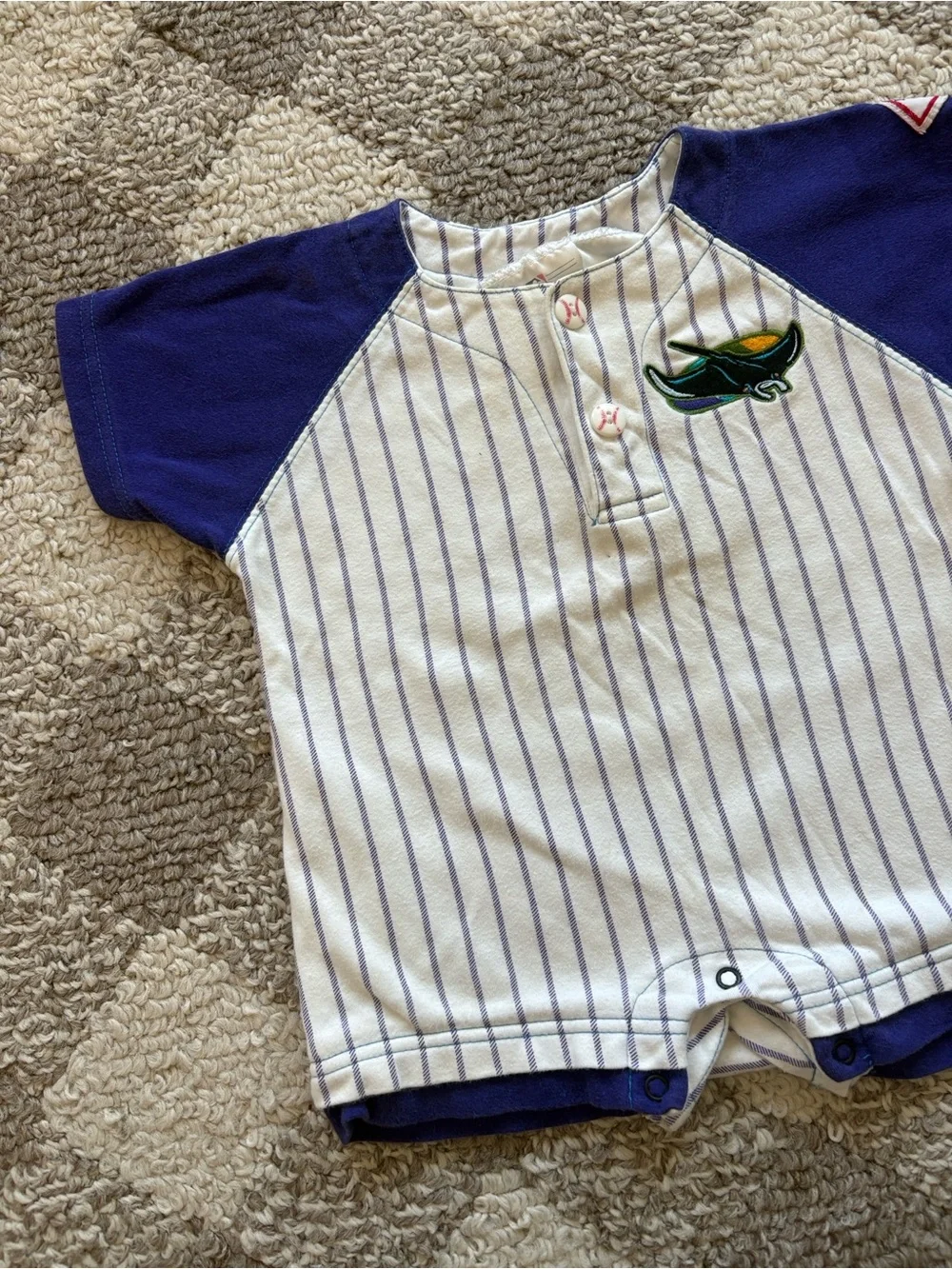 VINTAGE 90S MLB TAMPA BAY RAYS BABY OUTFIT BABY 12M